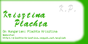 krisztina plachta business card
